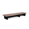 Aldermere walnut dual monitor desk shelf on a white background
