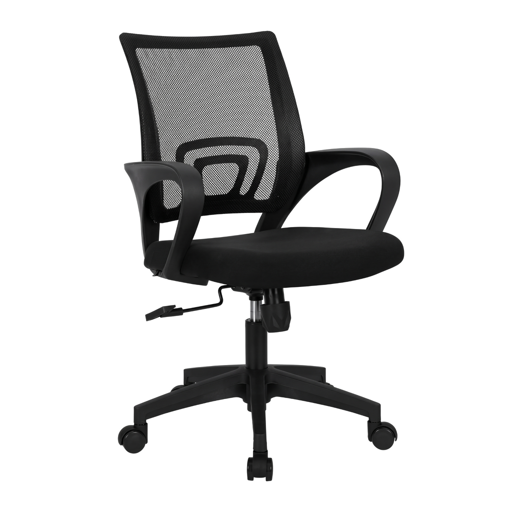 Wexley black mesh ergonomic office chair on a white background